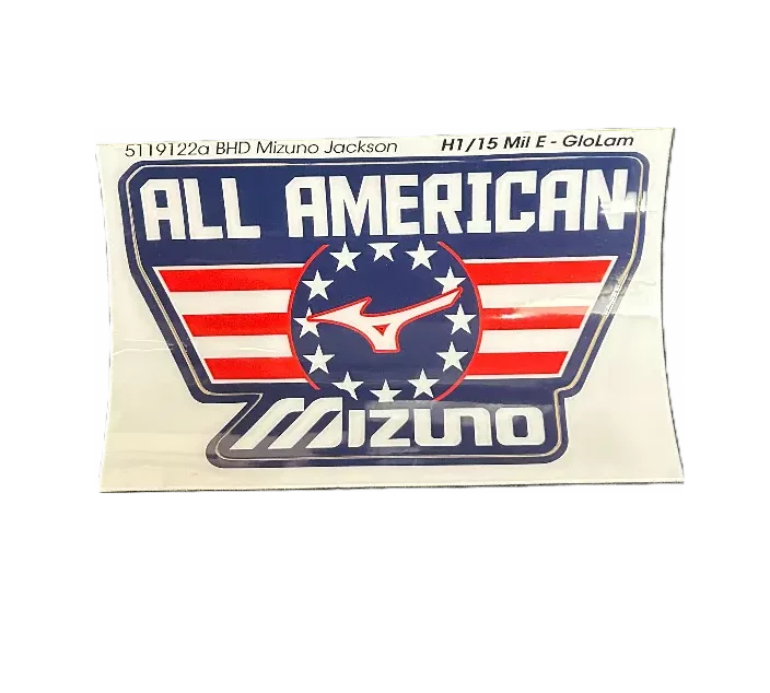 AllAmerican Mizuno Helmet Sticker All American Softball School